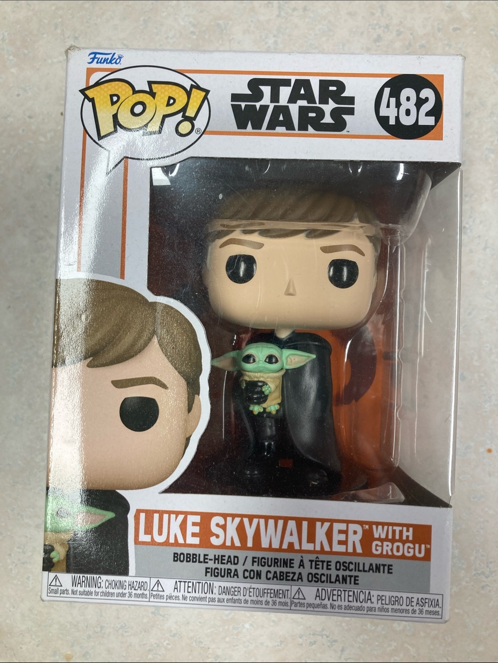 Funko Luke Skywalker with Grogu Pop! Figure - Green/Black